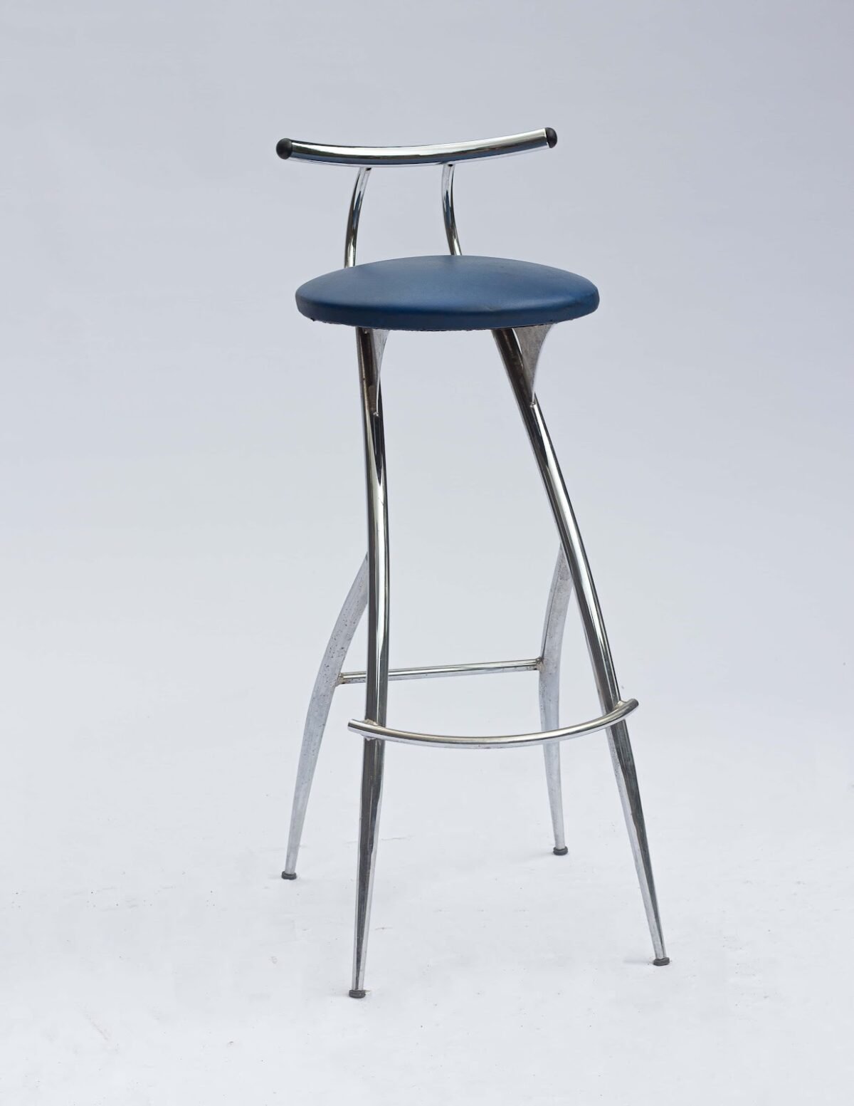 Bar Stool Chrome Splayed-Leg Bar Stool - Image 1