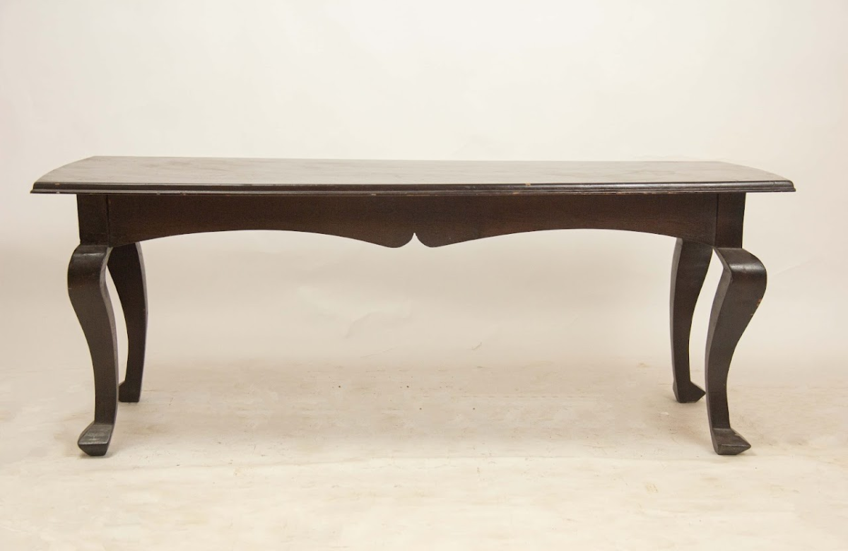 Center table Dark Walnut Scalloped Coffee Table - Image 1
