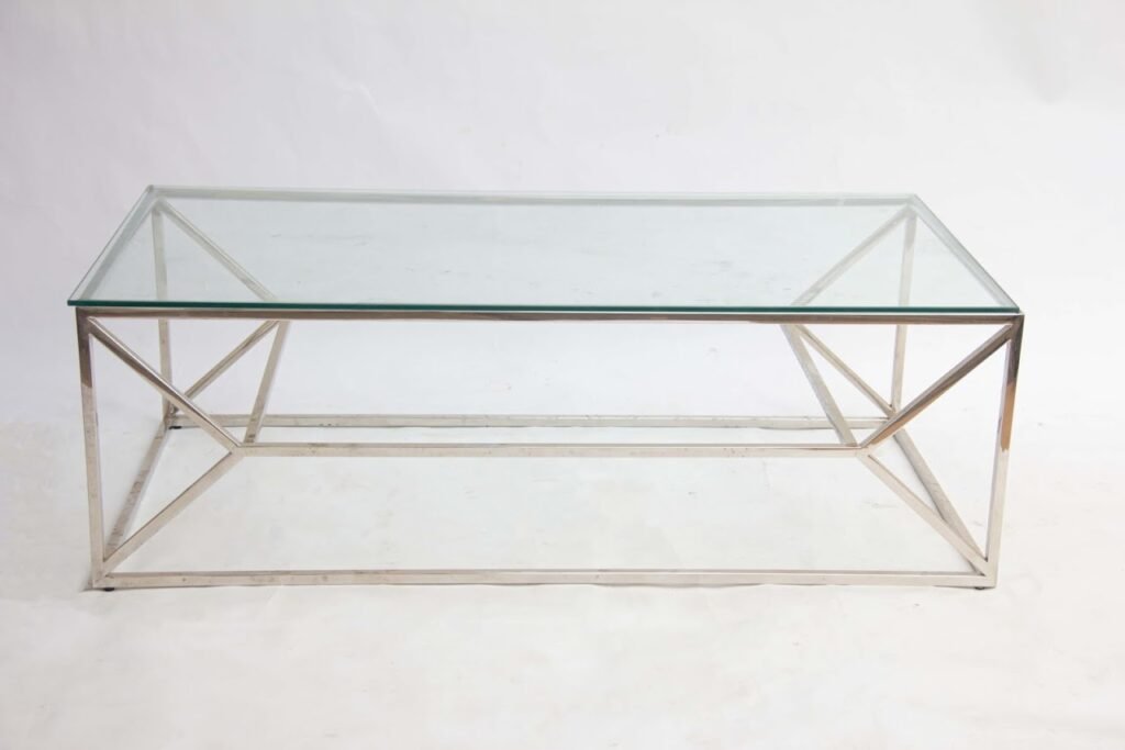 Glass top center table