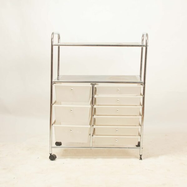 Rolling storage trolley