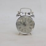 Silver twin bell alarm clock