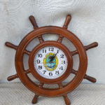 Vintage Wooden Wheel Clock