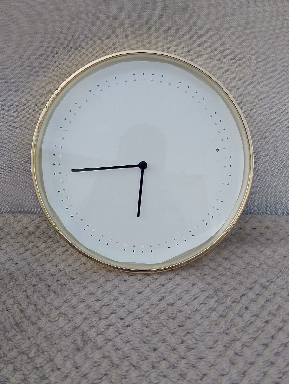 White Glass Wall Clock - Image 1
