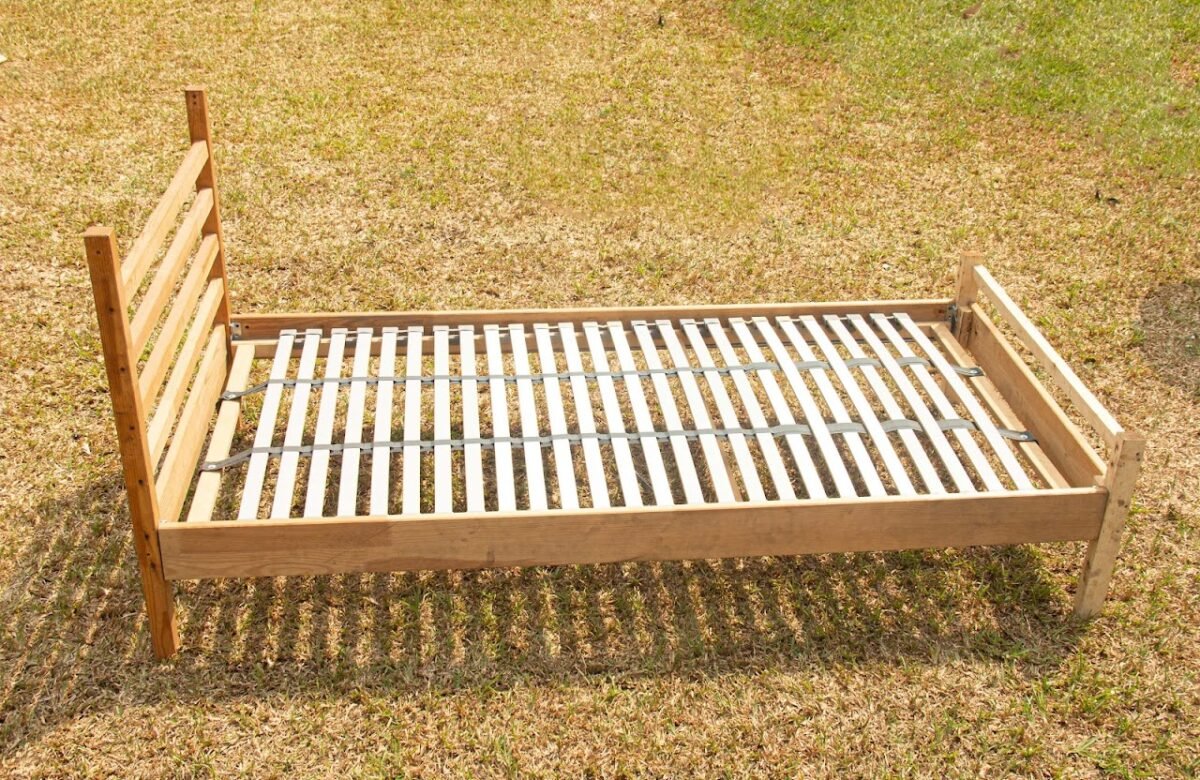 wooden bed frame