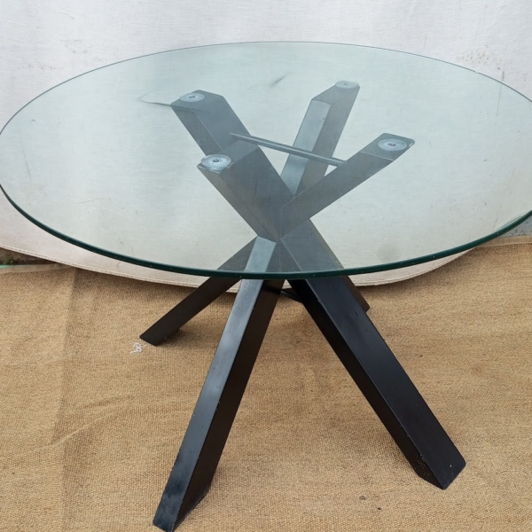 Glass dining table