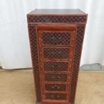 Leather drawer chest