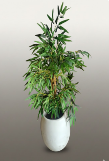 Bamboo ceramic plant vase