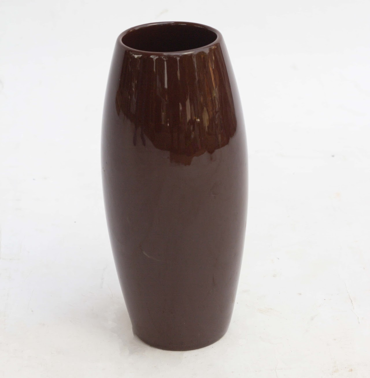 Brown vase Oval ceramic vase - Image 1