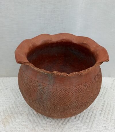 Crafted clay pot
