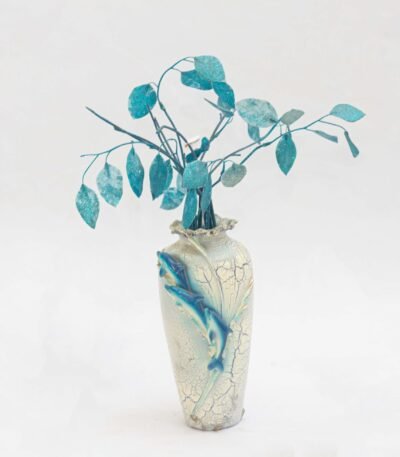 Fish vase with flowers