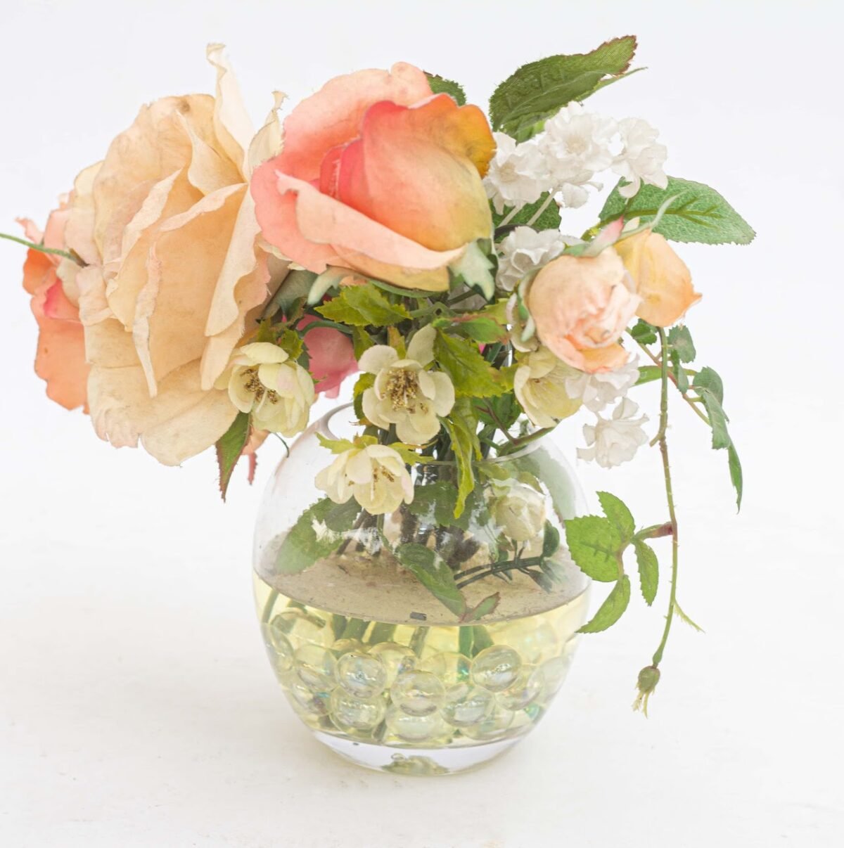 Glass vase with flowers