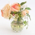 Glass vase with flowers