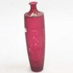 Red glass vase