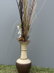 Tall Earth-Tone Vase