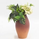 Terracotta Vase with Flower