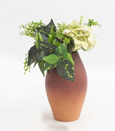 Terracotta Vase with Flower