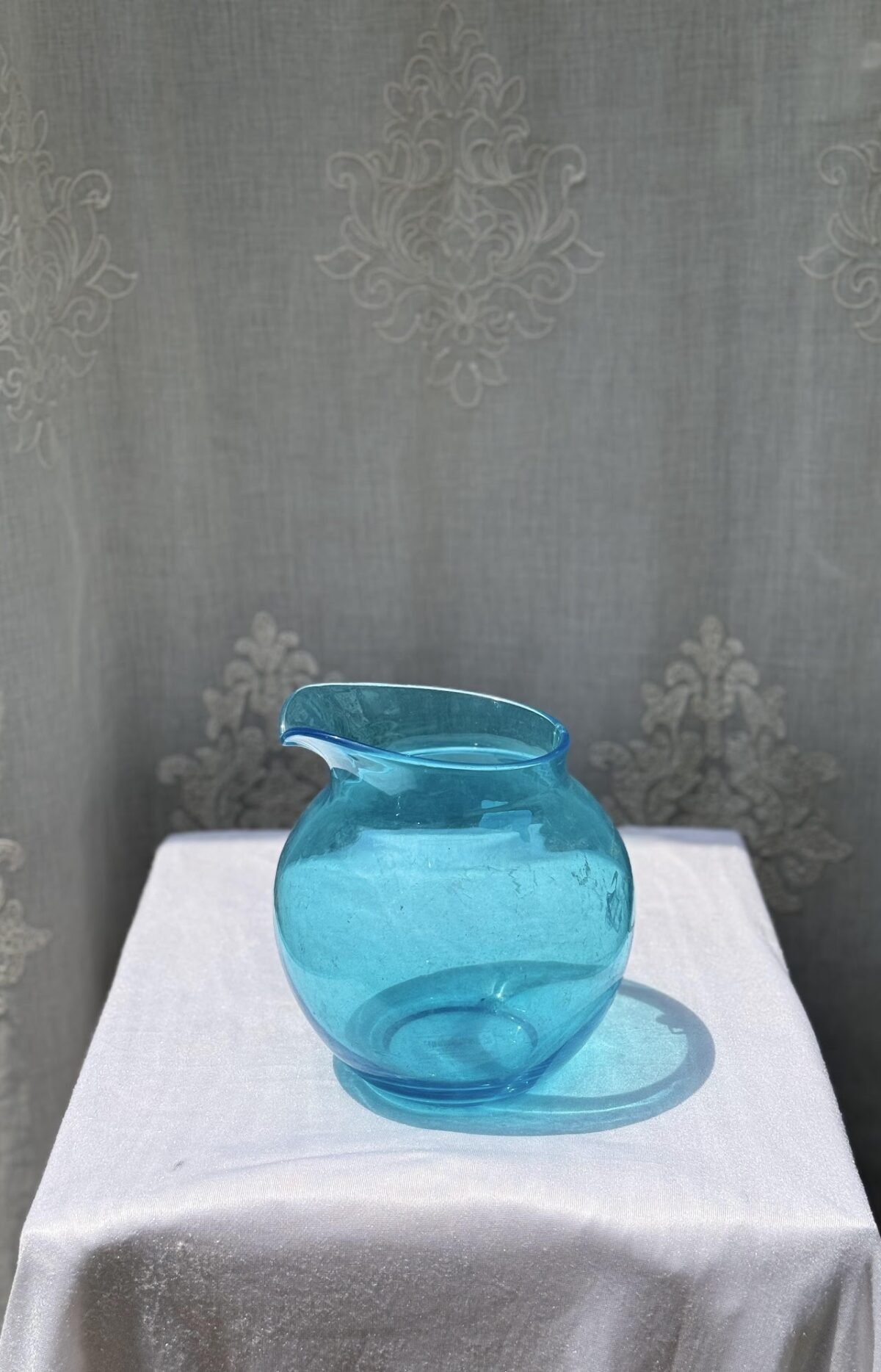 Turquoise glass Turquoise glass vessel - Image 1
