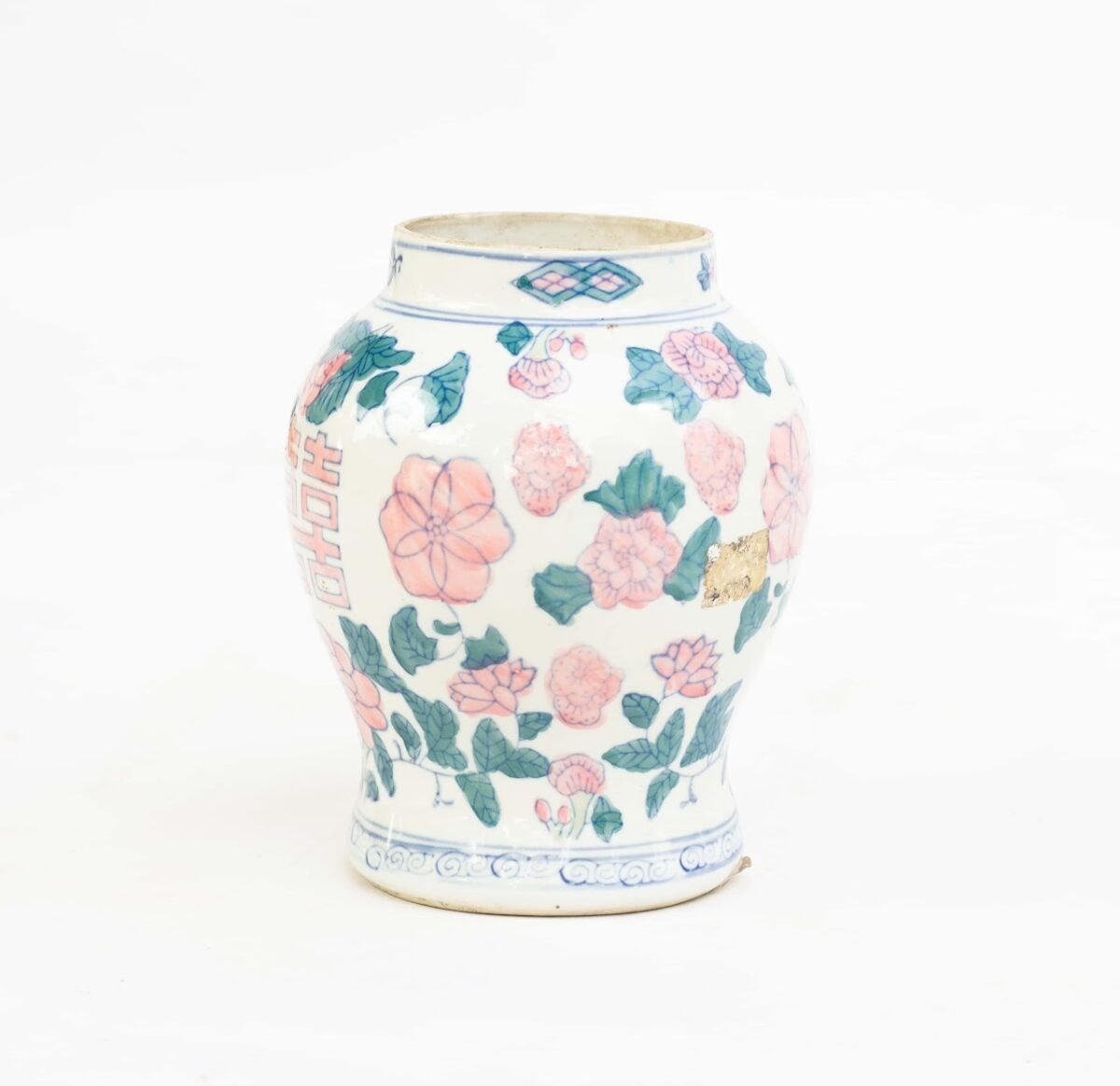 Vintage Chinese Vase (Floral Design) - Image 1