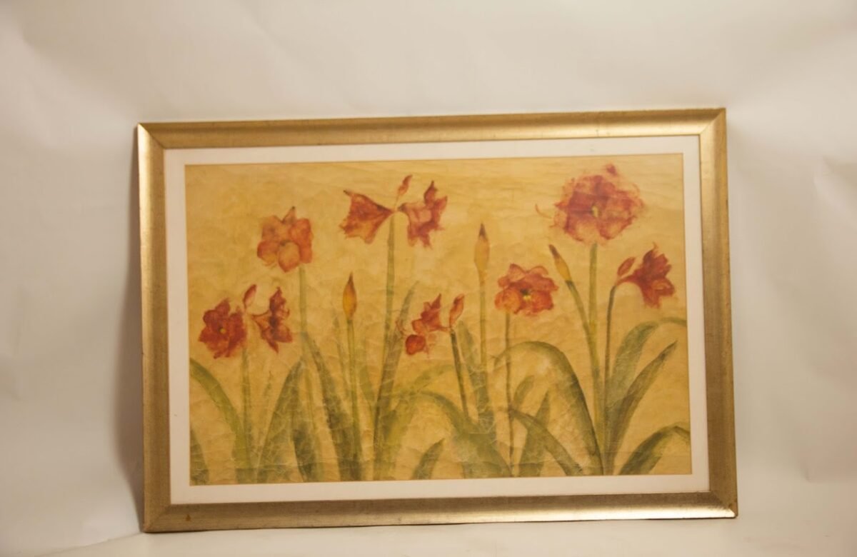 Wooden frame flower painting Wooden-frame flower painting