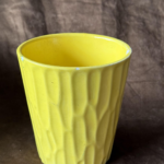 Fluted ceramic vase