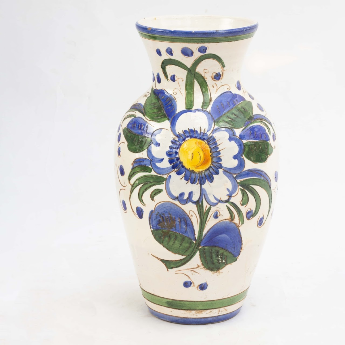 hand painted floral vase Hand-Painted Floral Vase - Image 1