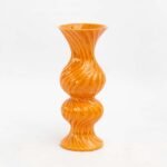 Orange flower vase