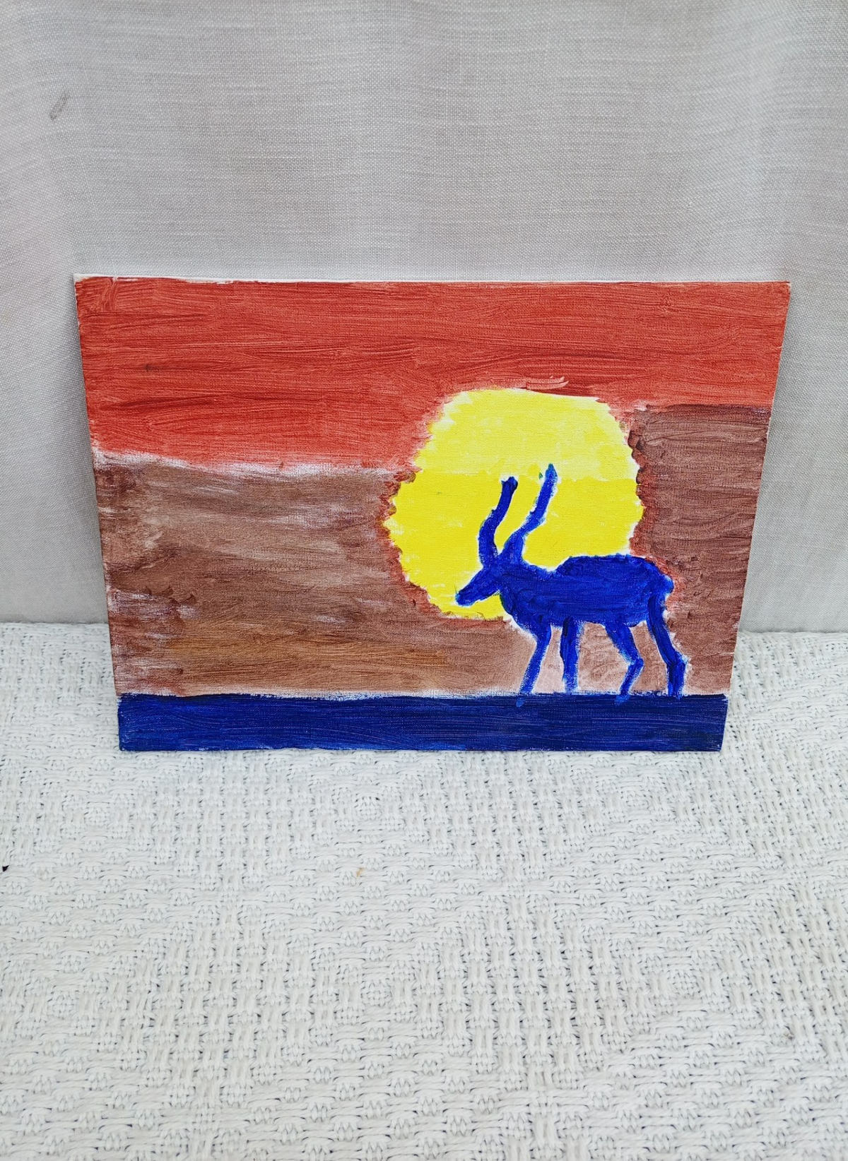 Antelope stencil painting Antelope Stencil Painting - Image 1