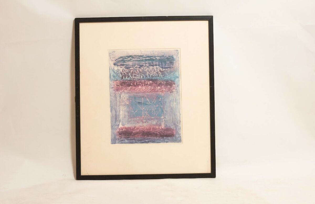 Blue and Wine Abstract Art Blue and Wine Abstract Art - Image 1