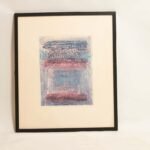 Blue and Wine Abstract Art