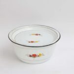 Vintage Floral Enamelware Bowl
