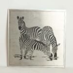 Zebra Art with Metal Frame