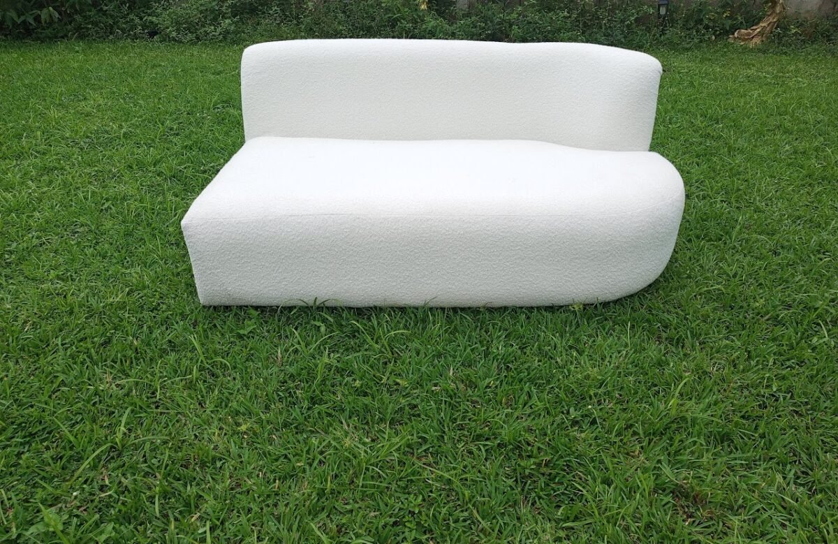 2 Seater White Sofa - Image 2