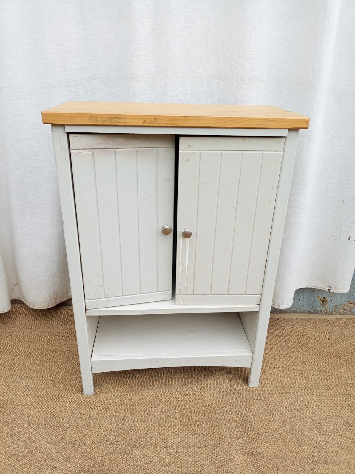 2 door wooden storage cabinet 2 door wooden storage cabinet - Image 1