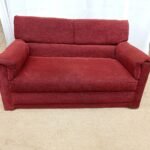 Burgundy wine sofa