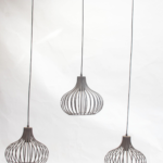3 line cage pendant light