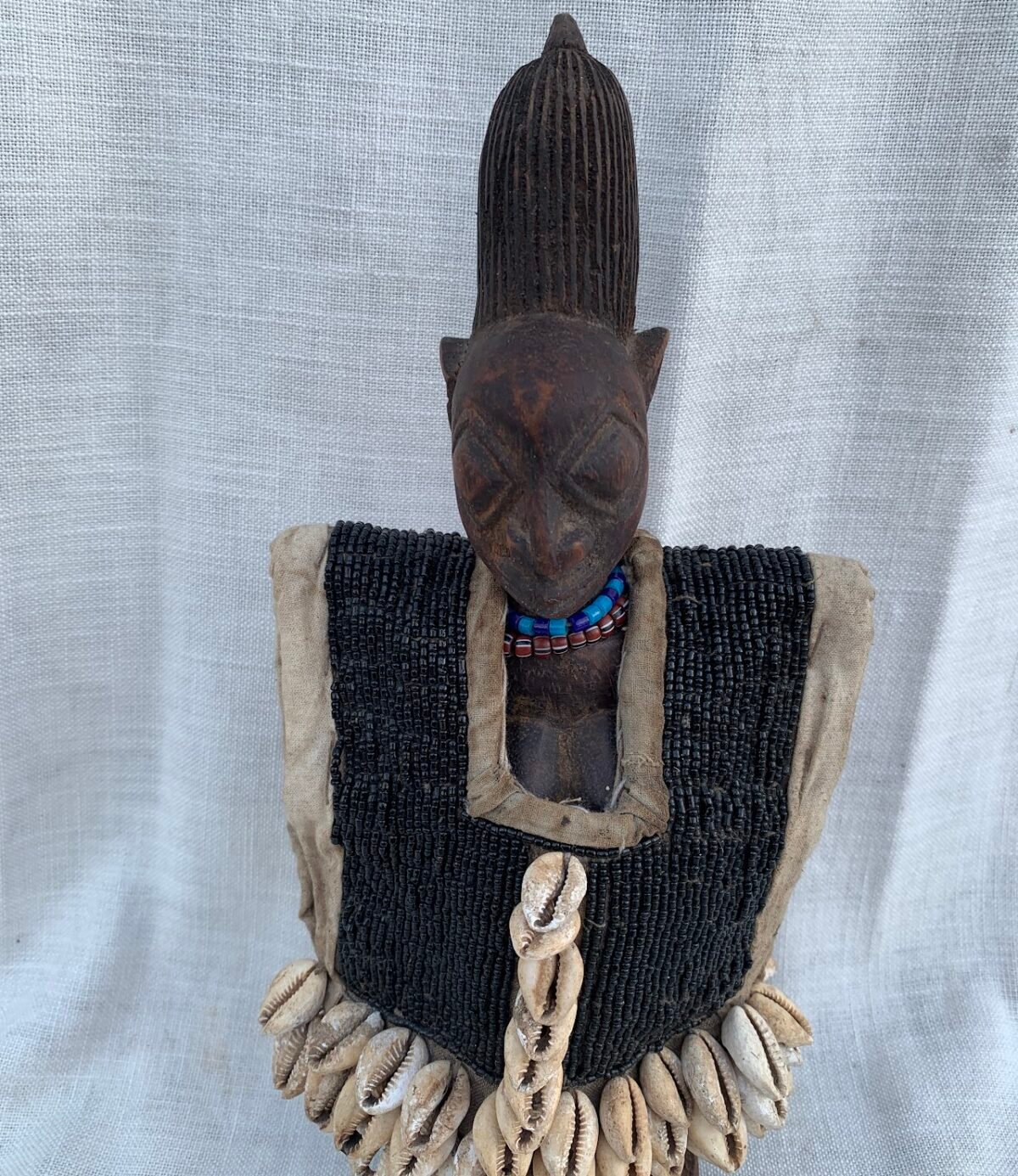 African Mask With Cowries African Mask With Cowries - Image 1