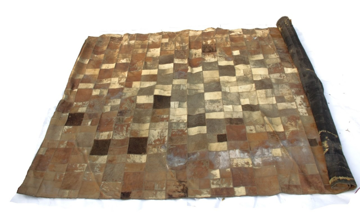 Animal skin woven rug - Image 1