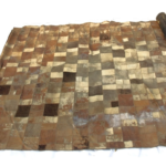Animal skin woven rug