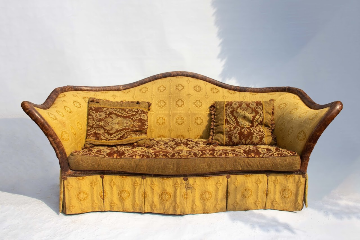 Antique Carved-Back Sofa Antique Carved-Back Sofa - Image 1