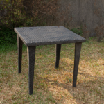 Black Rattan Plastic Table