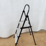 Black and white 3 step ladder