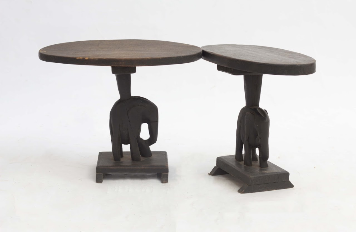 Black elephant stool - Image 1