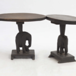 Black elephant stool