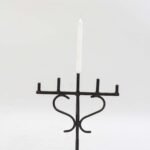 Black metal candle stand