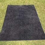 Black shaggy Area Rug