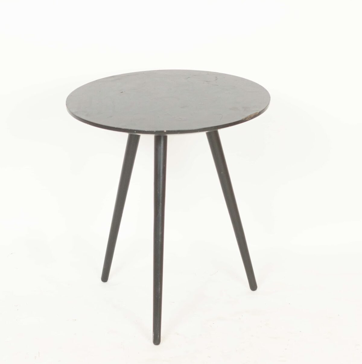 Black wooden side stool - Image 1