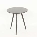 Black wooden side stool