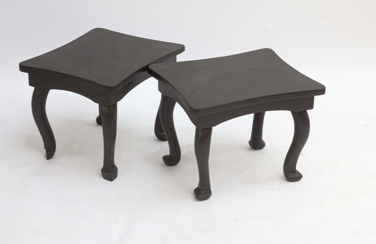 Black wooden stool Black wooden stool - Image 1
