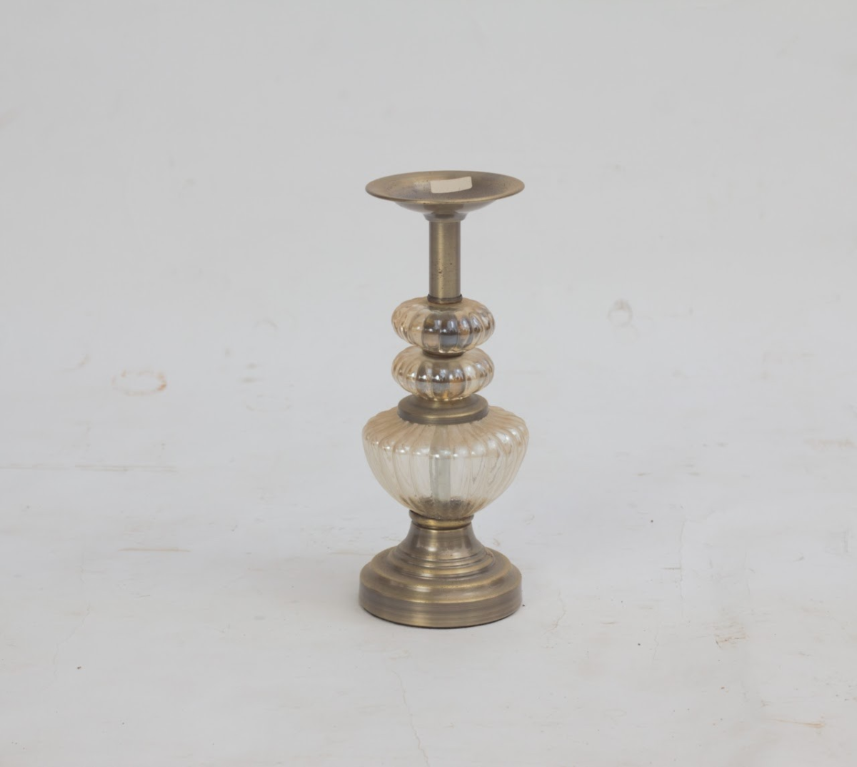 Brass and Glass Candle Stand - Image 1