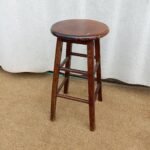 Brown Hardwood Bar Stool